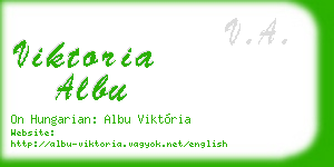viktoria albu business card